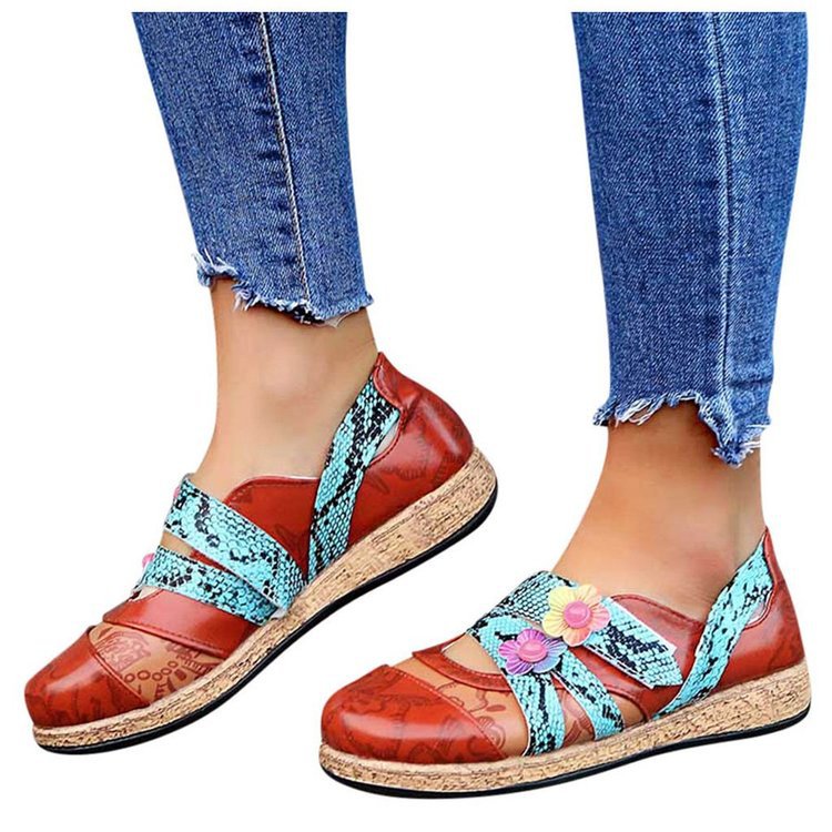 Damen Pantoletten Komfort Weich Bunt Blumen Design - BerlinGlamour