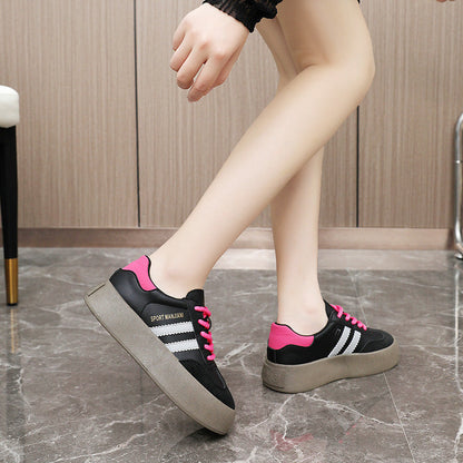 Damen Sneaker Modisch Platte Schnitt Auffällig