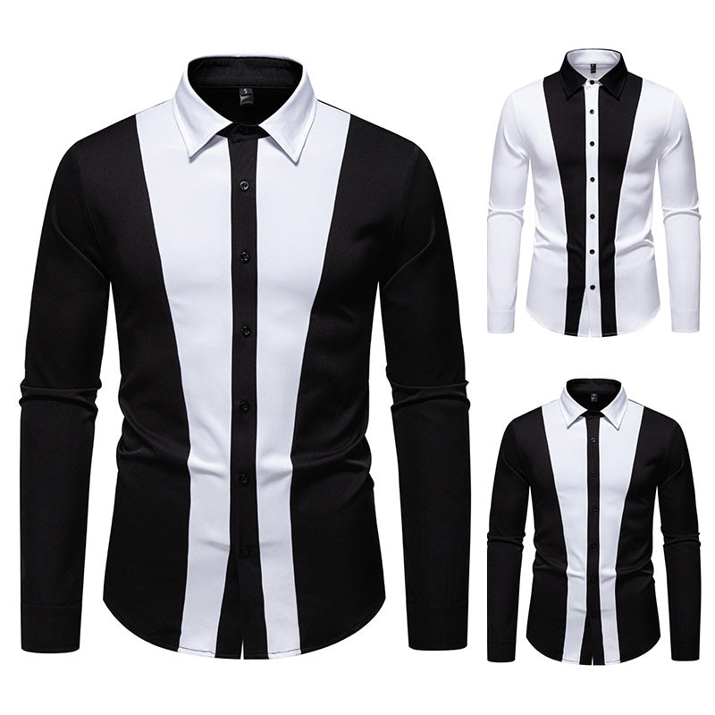 Herren Hemd mit Kontrastfarben Elegantes Design Modern
