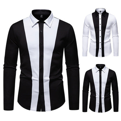 Herren Hemd mit Kontrastfarben Elegantes Design Modern