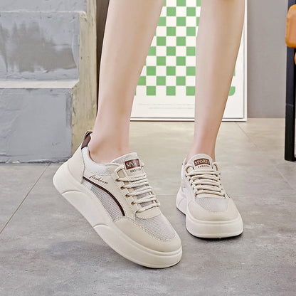 Damen Sneaker Komfortabel mit dicker Sohle und Mesh Oberfläche