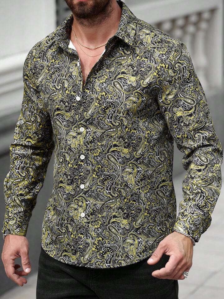 Männer Hemd Paisley Muster Modern Berlin