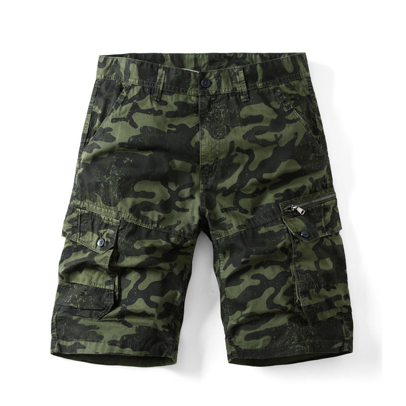 Herren Cargoshorts Camouflage Modern Mit Taschen