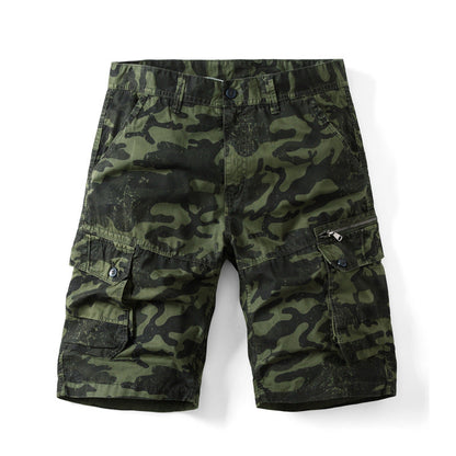 Herren Cargoshorts Camouflage Modern Mit Taschen