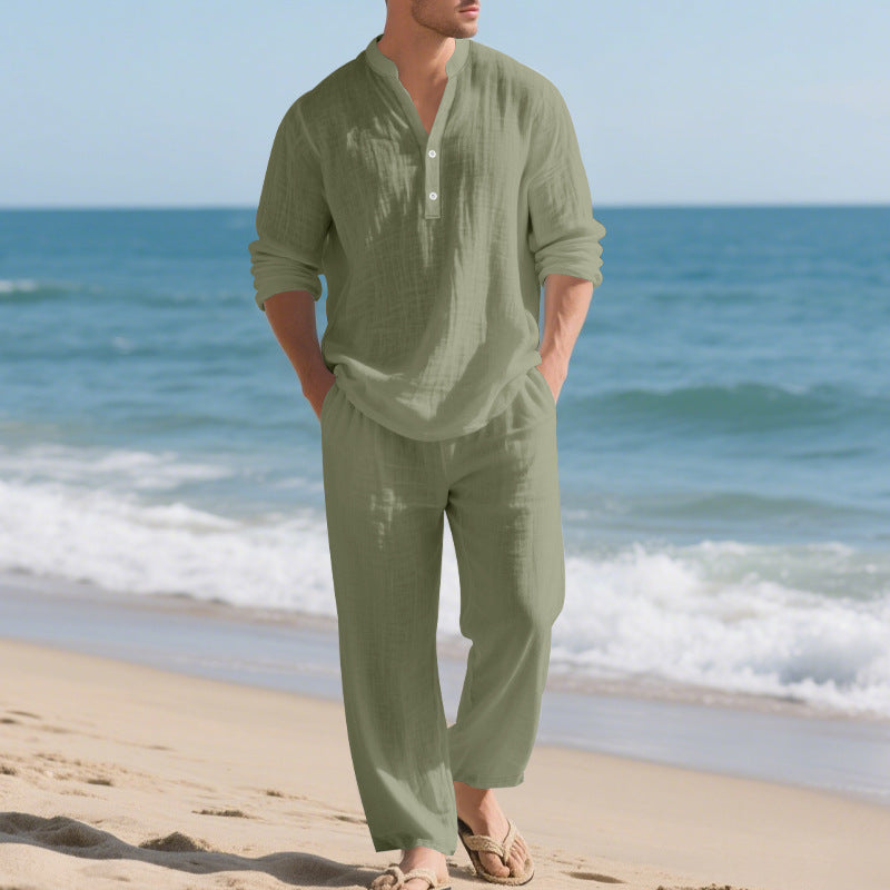 Herren Homewear Set Bequem Elegant Lang