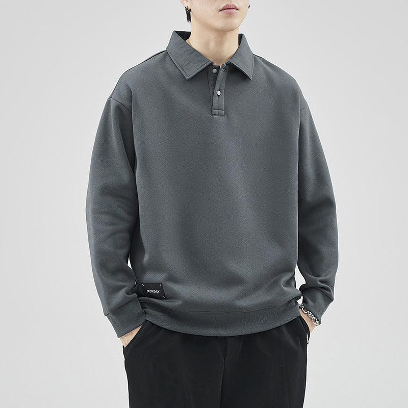 Herren Pullover Polokragen Sweater Hochwertig Lässig