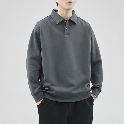 Herren Pullover Polokragen Sweater Hochwertig Lässig