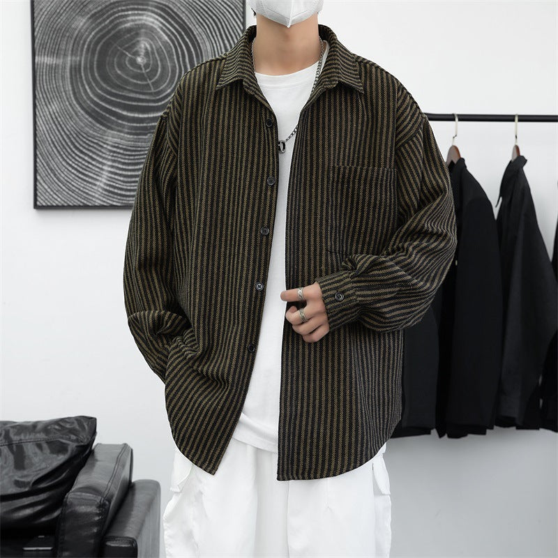 Männer Hemdbluse Streifen Lässig Modern
