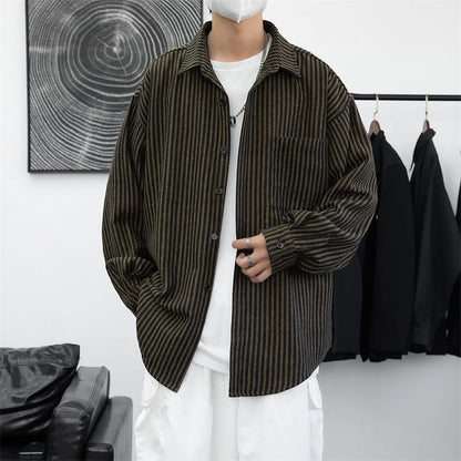 Männer Hemdbluse Streifen Lässig Modern