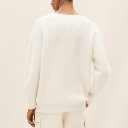 Herren Strickpullover Modern Asymmetrisch Mit Druckknöpfen