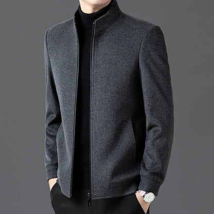 Herren Elegante Jacke Hochgeschlossen Kragen Slim Fit