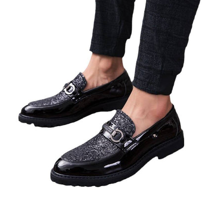 Damen Mokassins Glitzernde Schuhe Elegant Modern
