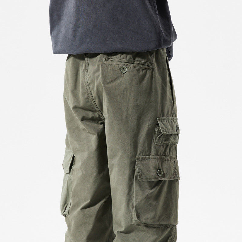 Herren Cargo-Hose Vieltaschen Elastischer Bund