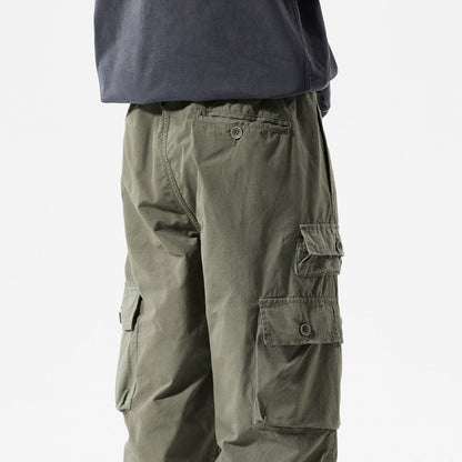 Herren Cargo-Hose Vieltaschen Elastischer Bund