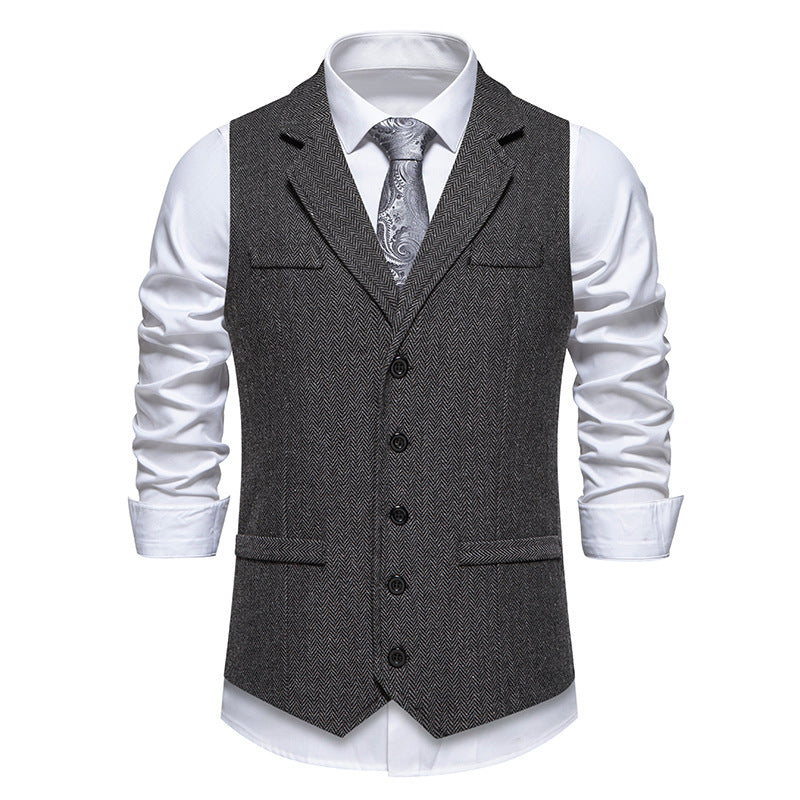 Herren Anzugweste Elegant Hochwertig Slim Fit