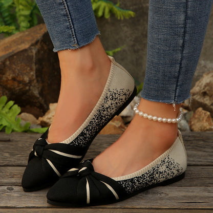 Damen Ballerinas Schleifen-Design atmungsaktiv Elegant - BerlinGlamour