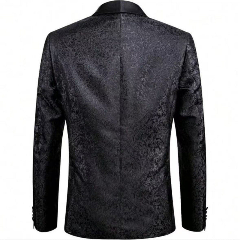 Herren Smoking Blazer Modern Festlich Schwarz