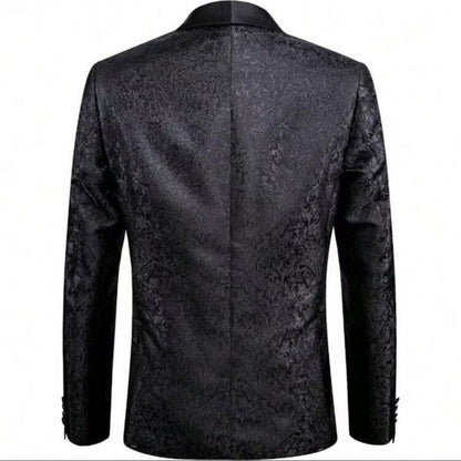 Herren Smoking Blazer Modern Festlich Schwarz
