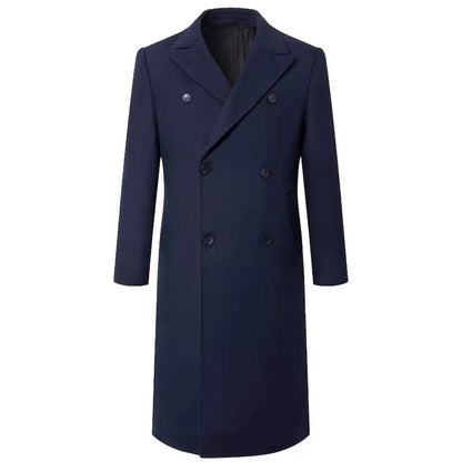 Herren Trenchcoat Eleganter Doppeltknopf Modern