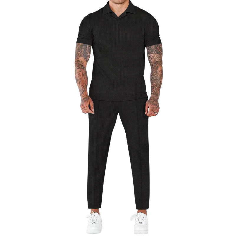 Herren Freizeitanzug Set Modern Strukturmuster Elegant
