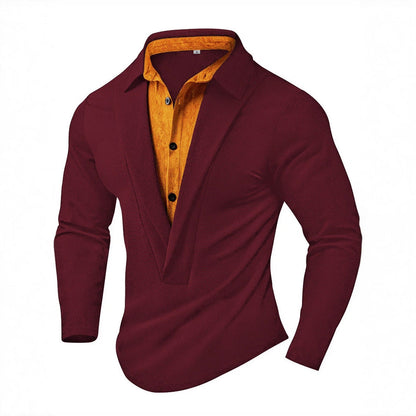 Herren Langarmhemd Modern mit Textildruck Elegantes Design