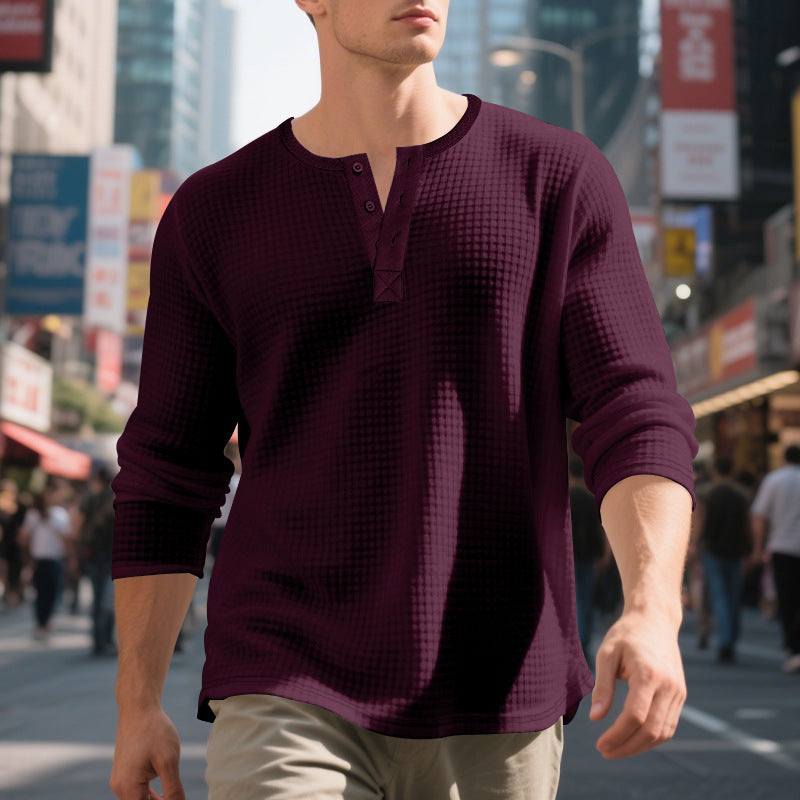 Herren Langarmshirt Strukturiertes Design Modern Berlin
