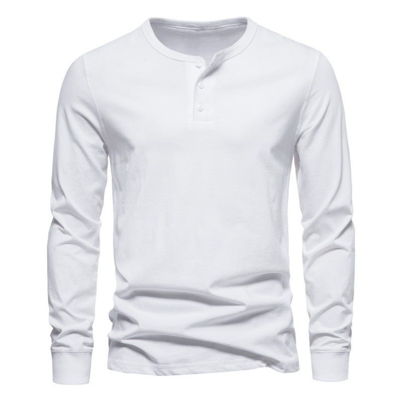 Herren Langarmshirt Modern Knopfverschluss Elegantes Design