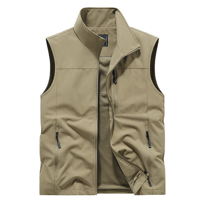 Herren Outdoor-Weste atmungsaktiv mit Taschen Funktionsshirt