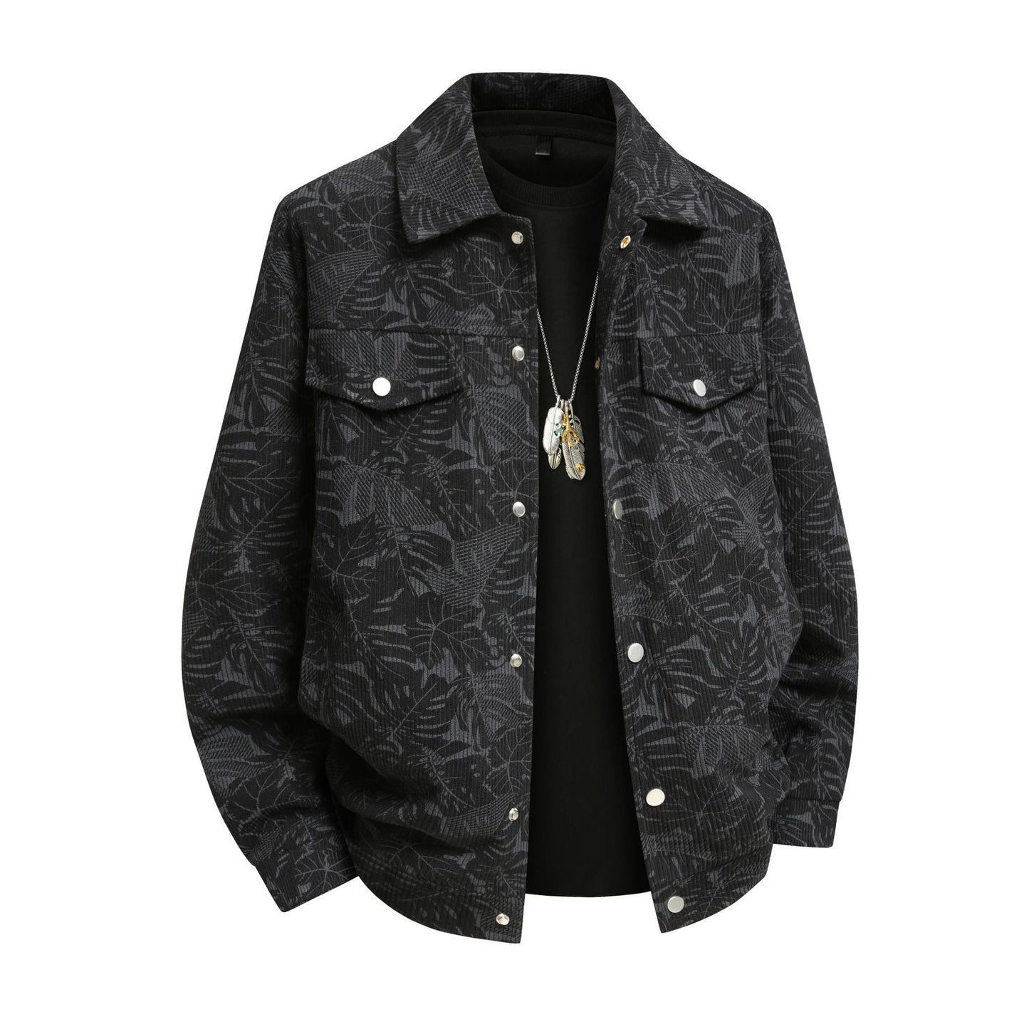 Herren Jacke Lässig Urban Style Allover Print