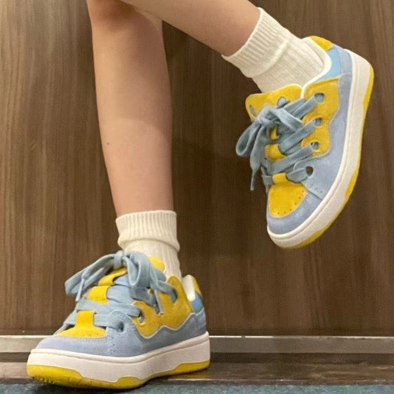 Damen Sneaker Sportlich Farbenfroh Geopolstert - BerlinGlamour