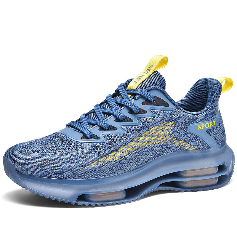 Damen Sneaker Sportlich Luftpolster Weiß