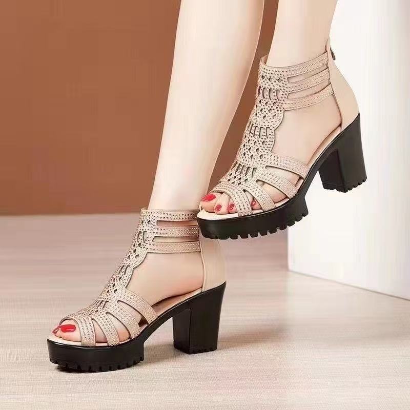 Damen High Heels Sandalen Elegant Schmal