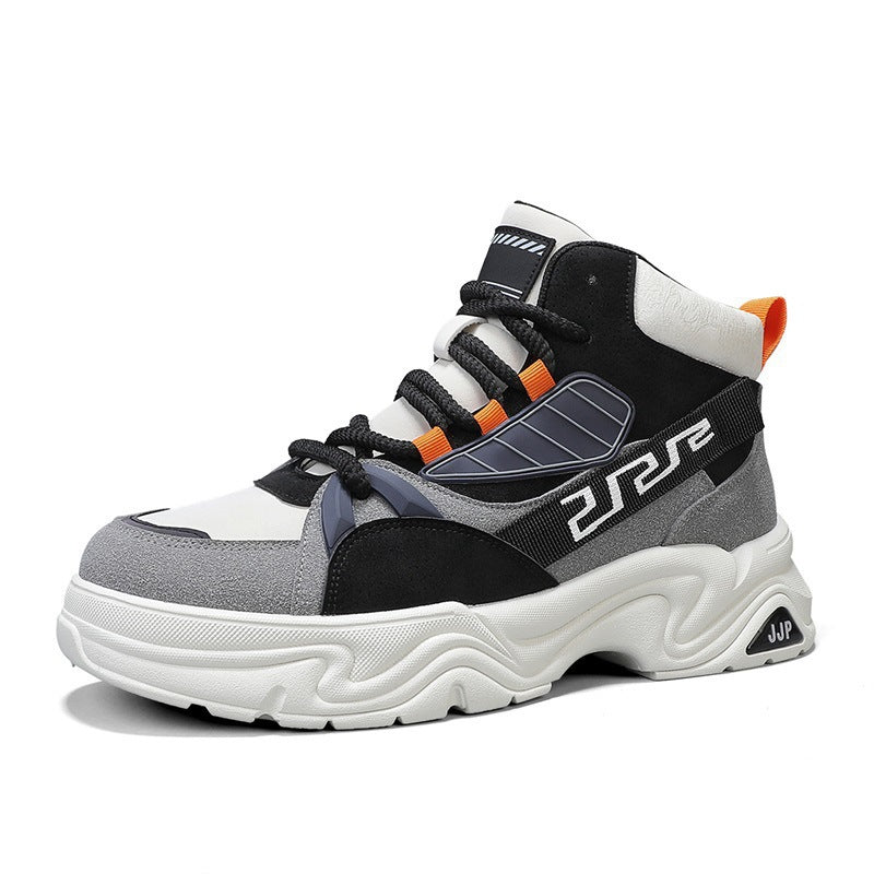 Damen Sneaker Sportlich High-Top mit Kontrastdesign Rutschfest
