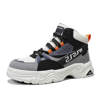 Damen Sneaker Sportlich High-Top mit Kontrastdesign Rutschfest