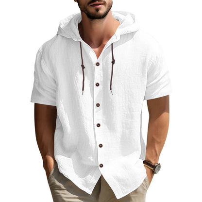 Herren Kapuzenhemd Kurzarm Modern Berlin Style
