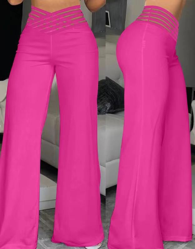 Hohe Taille Jeans Weite Beine Stretch Komfort - BerlinGlamour