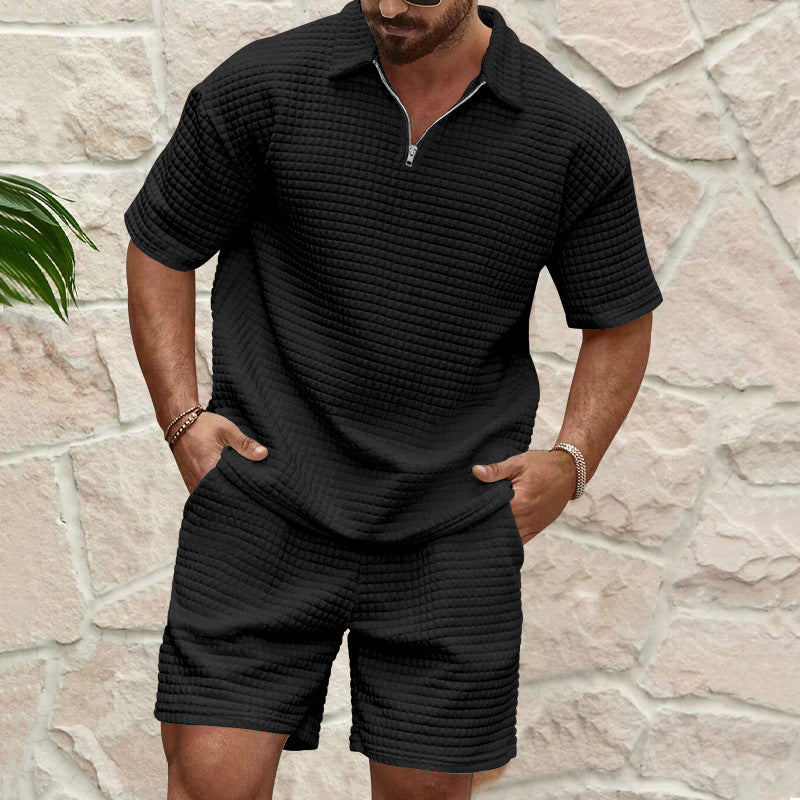 Herren Poloshirt und Shorts Set Sommer Casual Berlin Style