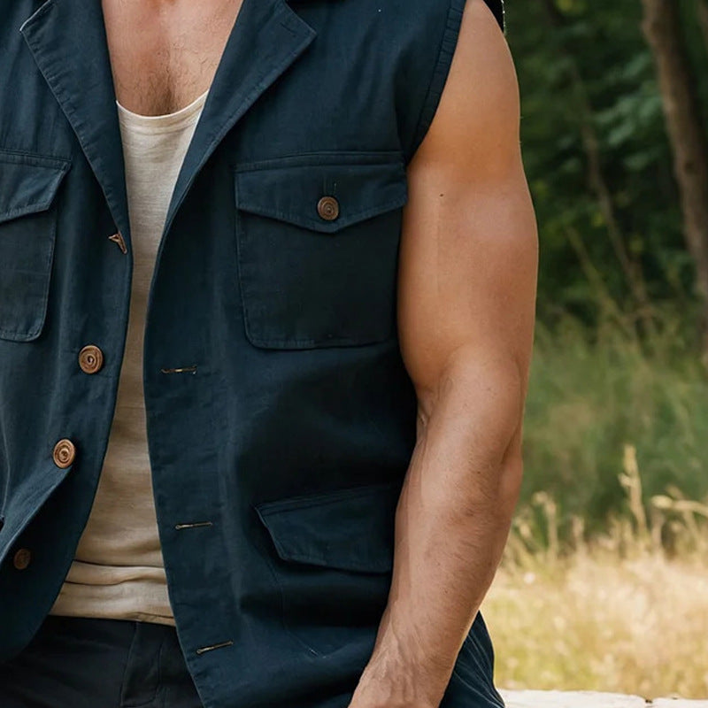 Herren Outdoor-Weste mit vielen Taschen Functional
