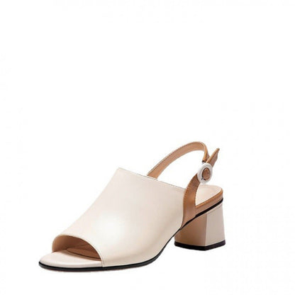 Damen Sandaletten Elegante Blockabsatz Riemchen Schuhe