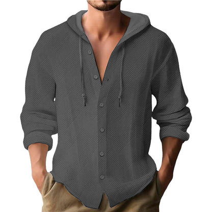 Herren Kapuzenpullover Strukturiertes Design Modern