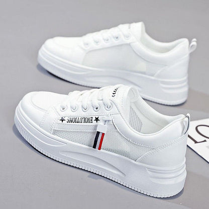 Damen Sneaker Atmungsaktiv Elastisch Schnürsystem Sportlich - BerlinGlamour