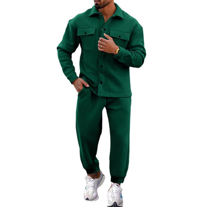Herren Loungewear Set Bequem Stilvoll Jogginghose Oberhemd