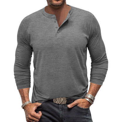 Herren Langarmshirt mit Knöpfen Modern Berlin Style