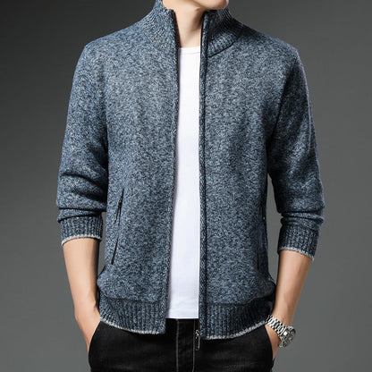 Herren Fleecejacke Warm Mit Reißverschlusstaschen