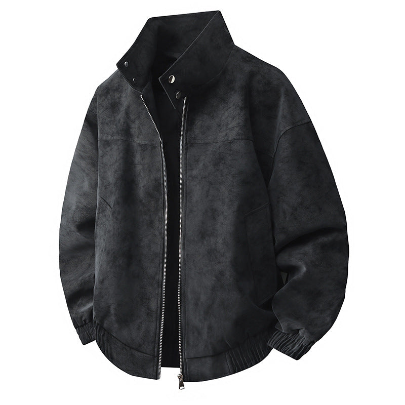 Herren Übergangsjacke Modern mit Hochkragen und Weichem Innenfutter