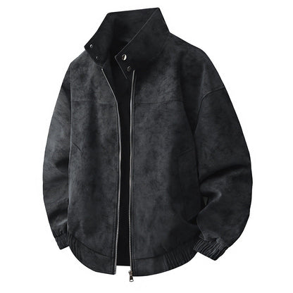 Herren Übergangsjacke Modern mit Hochkragen und Weichem Innenfutter