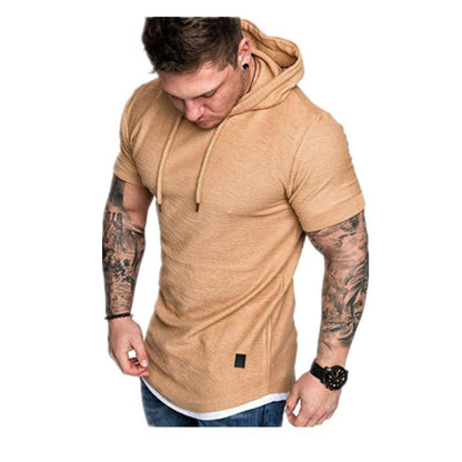 Herren Hoodie Kurzarm Strukturiert Modern Berlin Style