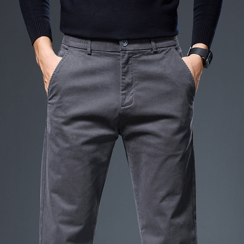 Herren Chinos Bequem Elastisch Slim Fit