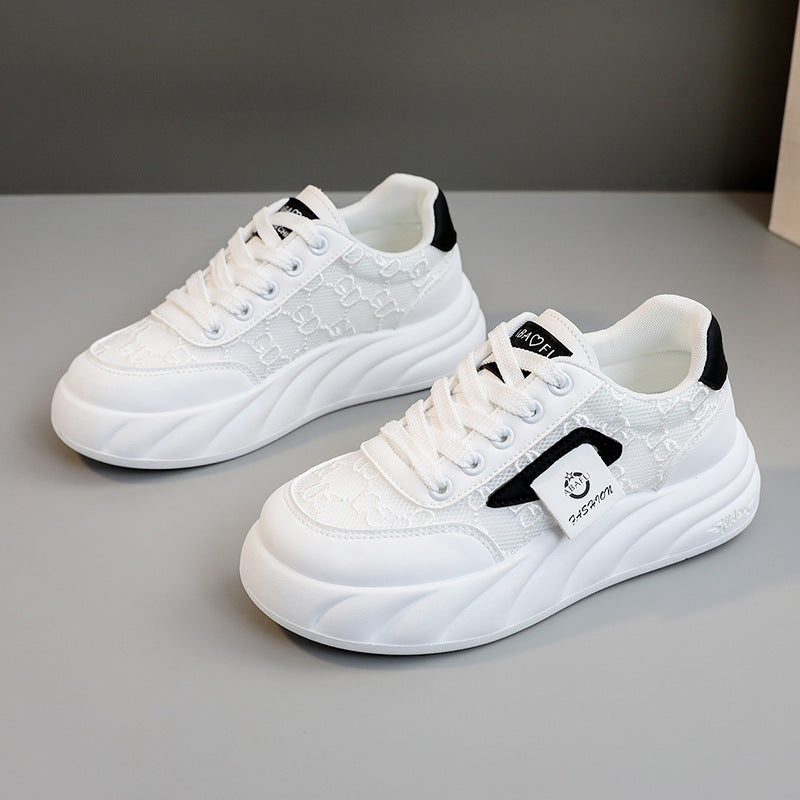 Damen Sneaker Chunky Modisch mit Struktur Oberfläche