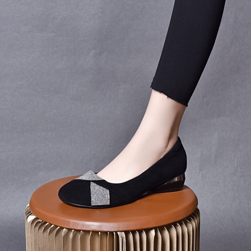 Damen Ballerinas Glitzer Dekor Komfort Schuhe - BerlinGlamour